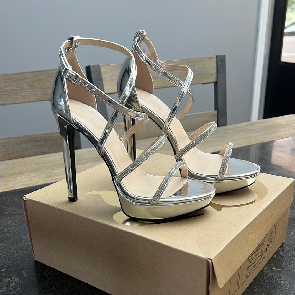 Charlotte Russe Silver Stiletto Heels